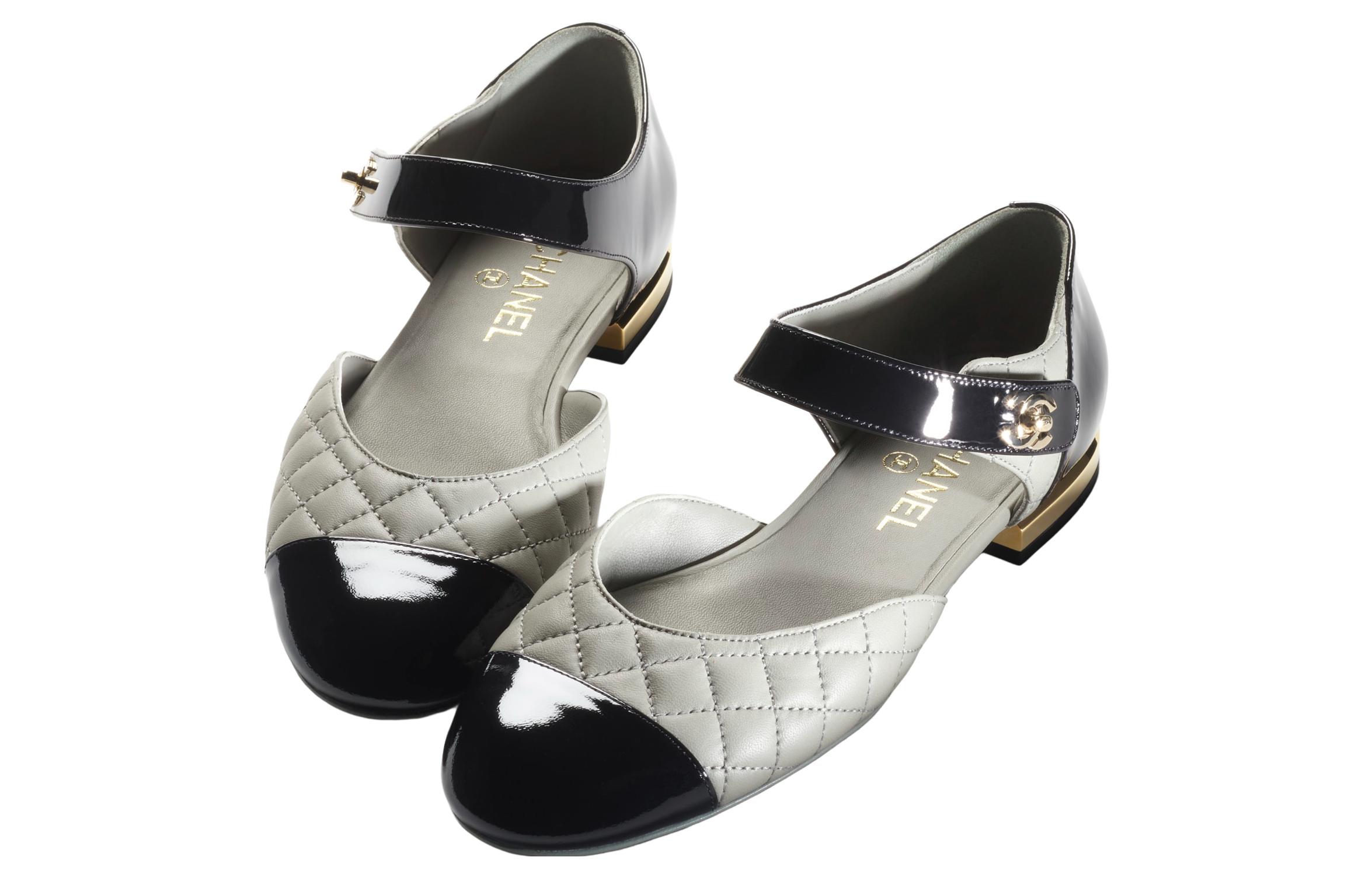 Lookbook (W) Chanel Sepatu Block Heels Mary Jane Hitam Abu 'Nyaman Minimalis Prancis' G38441-B13220-NP021