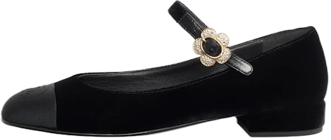 (Women) Chanel Mary Jane Flat 'Black Velvet' G39582-Y56213-94305 (Women) Chanel Mary Jane Flat 'Black Velvet' G39582-Y56213-94305