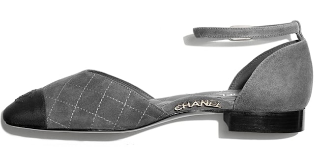 Chanel 時尚扣環尖頭瑪麗珍平底鞋 女款 黑灰 Buy Chanel 時尚扣環尖頭瑪麗珍平底鞋 女款 黑灰