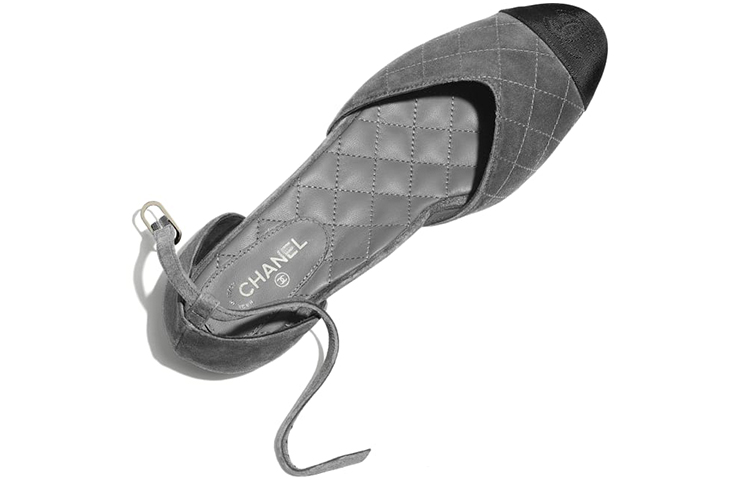 Lookbook (W) Chanel Ballerine Mary Jane ''Punta a Punta Nero Grigio con Fibbia alla Moda'' G36048-Y51052-C1378