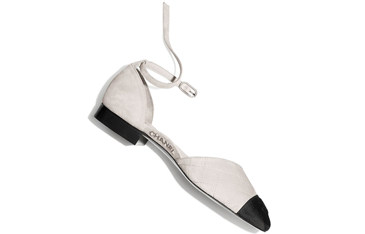 Order (W) シャネル メリージェーン フラット ライトグレー G36048-Y51052-C2632