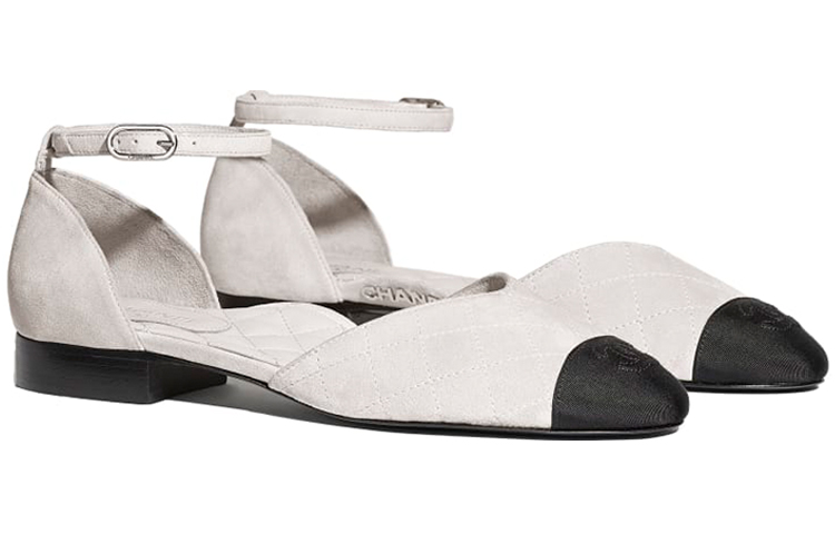 Lookbook (W) シャネル メリージェーン フラット ライトグレー G36048-Y51052-C2632