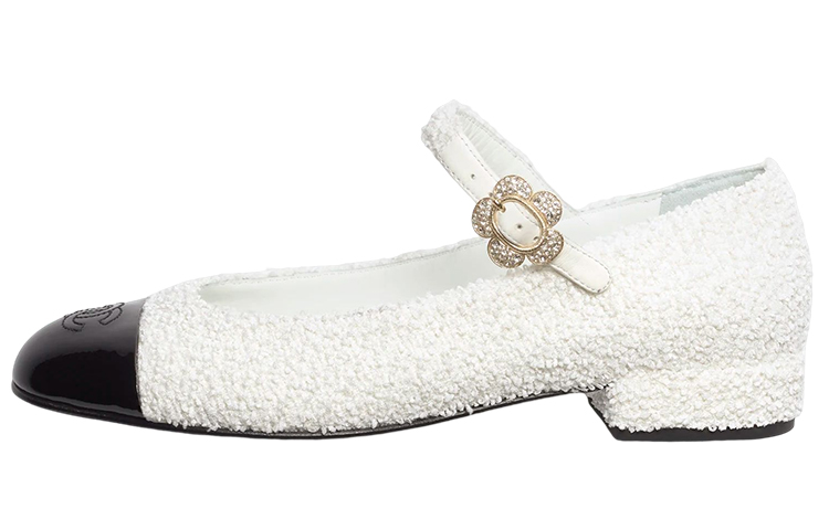 (Women) Chanel Mary Jane Flats 'White' G39582-Y56215-K5183