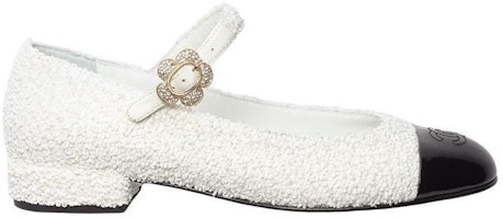 香奈兒 CHANEL 女款瑪麗珍白色平底鞋 Order 香奈兒 CHANEL 女款瑪麗珍白色平底鞋