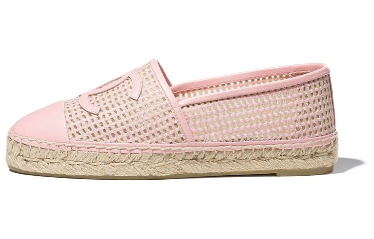 (Women) Chanel Mesh Sheepskin Leather Fisherman Shoes 'Pale Pink' G37302-Y55183-K2719