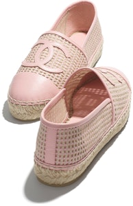 CHANEL 香奈兒 網紗羊皮革漁夫鞋 女款 淡粉紅 Purchase CHANEL 香奈兒 網紗羊皮革漁夫鞋 女款 淡粉紅