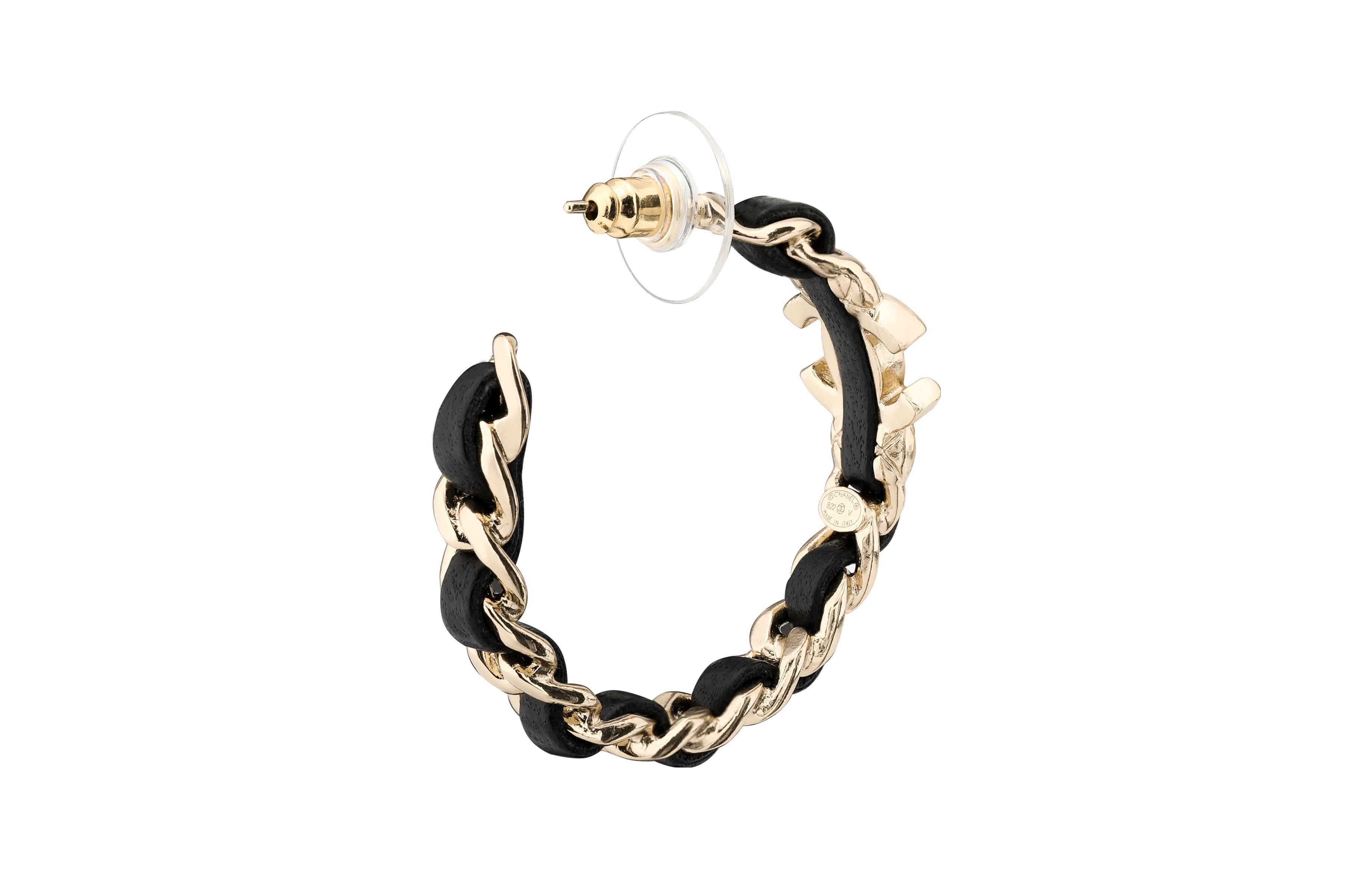 (Women) CHANEL Metal-Embellished Leather Earrings. AB6168-B05547-NC155 圖 4