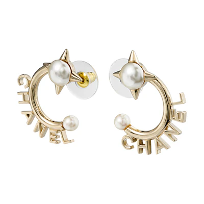 (Women) CHANEL Metal Earrings with Glass Pearl for Women. AB6433-B06138-NC869