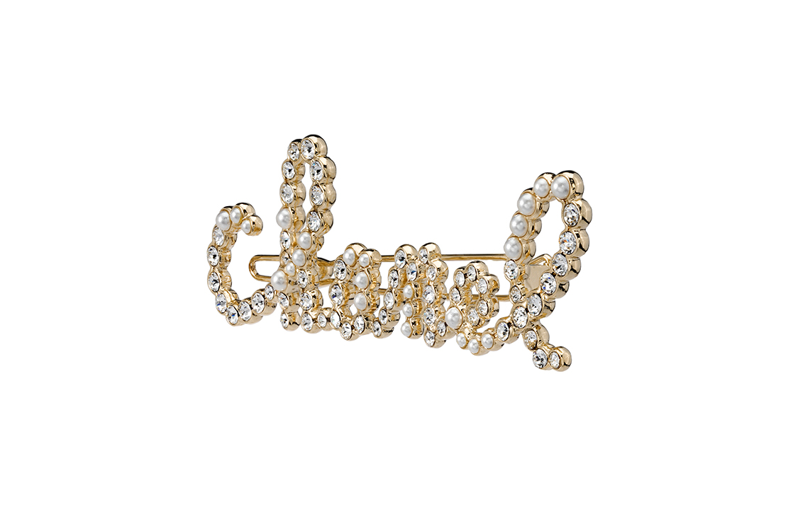 (Women) CHANEL Metallic Logo Hair Clip AB2850Y47927Z8905