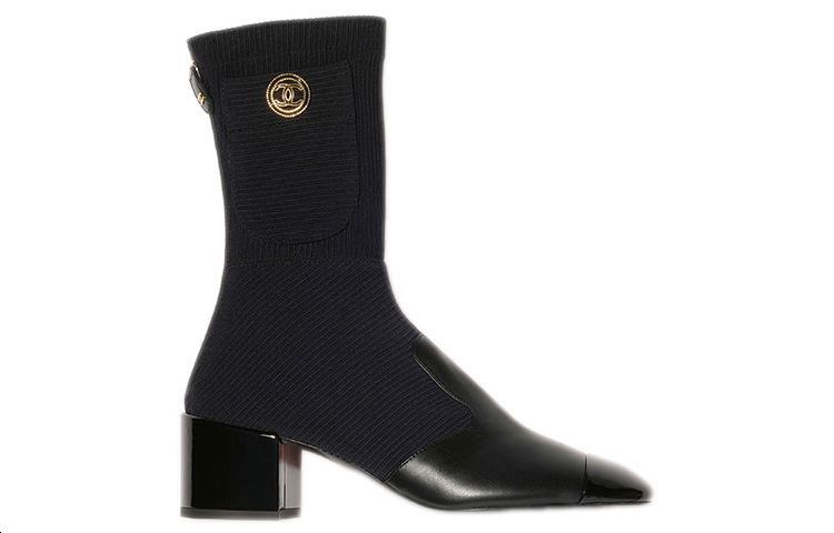 (W) Chanel Mid-Top Boot 'Black Blue' 圖 2