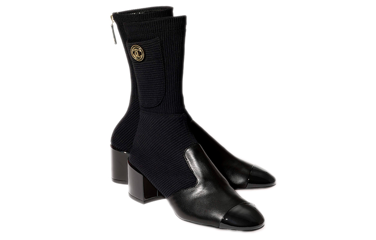 (W) Chanel Mid-Top Boot 'Black Blue' 圖 4