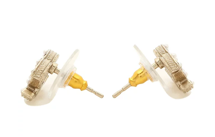 (Women) CHANEL Minimalist Fashion Brass Earrings for Women. AB3032-B01991-N5443 圖 3