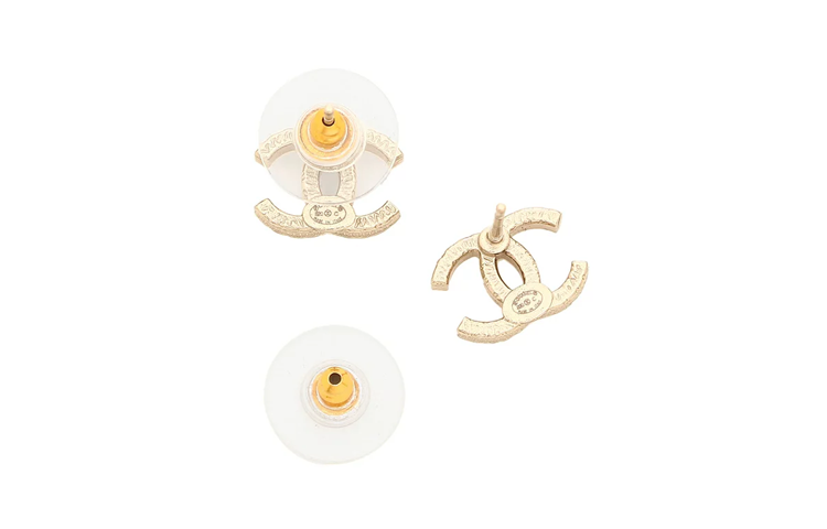 (Women) CHANEL Minimalist Fashion Brass Earrings for Women. AB3032-B01991-N5443 圖 4