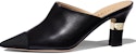 (W) Chanel Mule 'Hitam Kulit Domba Tumit Tinggi Slide' G36042-Y53736-94305