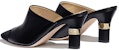 (W) Chanel Mule 'Hitam Kulit Domba Tumit Tinggi Slide' G36042-Y53736-94305