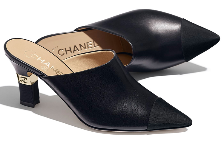 Shop (W) Chanel Mule ''Zoccoli in Pelle Nera di Agnello con Tacco Alto'' G36042-Y53736-94305
