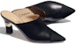 (W) Chanel Mule 'Hitam Kulit Domba Tumit Tinggi Slide' G36042-Y53736-94305