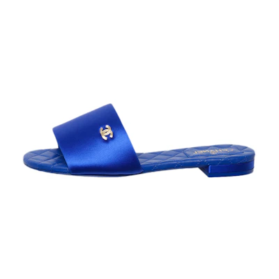 (W) Chanel Mule 'Fashion Satin Blue'