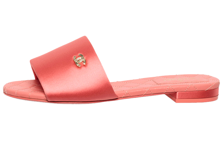 (W) Chanel Mule 'Orange Satin'