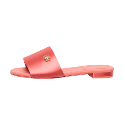 (W) Chanel Mule 'Orange Satin'