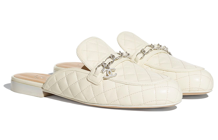(W) Chanel Mule Flats 'Milk White' 圖 4