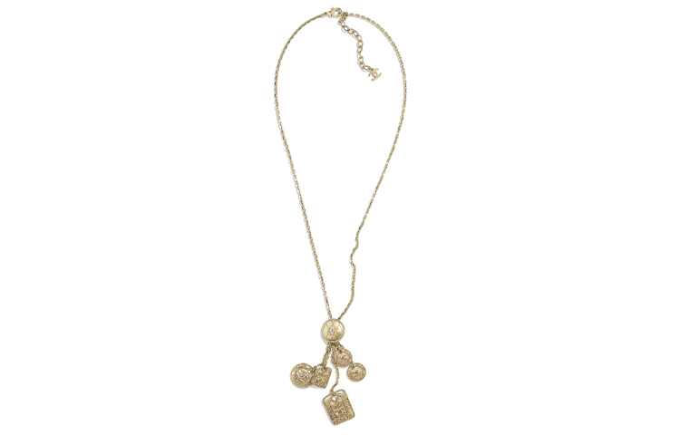 (Women) CHANEL Multi-Pendant Necklace Gold Brass Crystals Jewelry. AB6644-B06123-ND152 圖 3