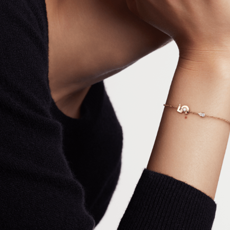 (Women) CHANEL N°5 Diamond Inlaid 18K Gold Beige  Bracelet. J12428 圖 3