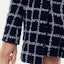 Sizing (Women) CHANEL Navy Blue Checkered Single-Breasted Long Sleeve Jacket SS24. P76721-V68782-NU898