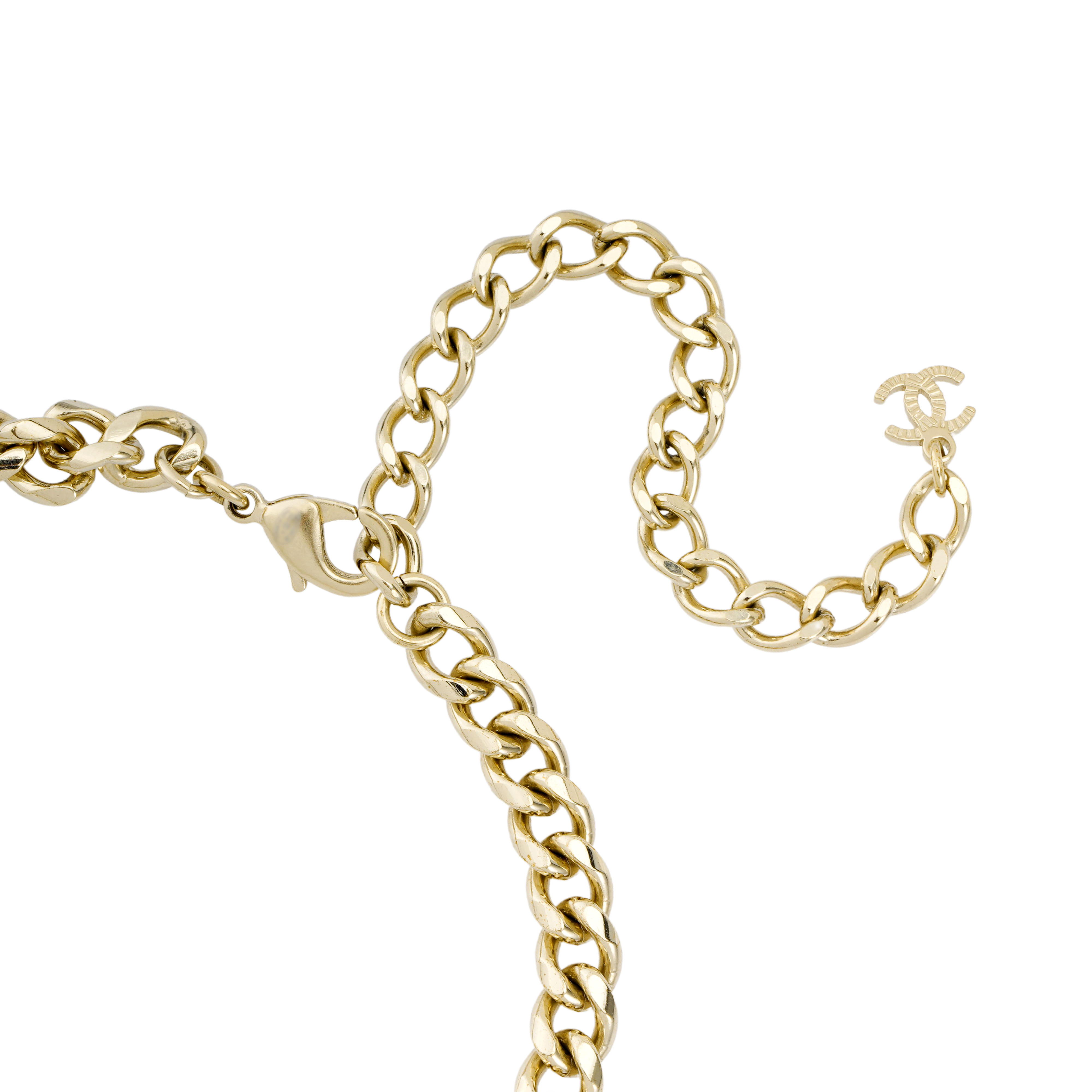 (Women) CHANEL No. 5 Gold Pearl Choker Necklace for Women Gold/Pearl White. AB8476-B08260-NI490 圖 5