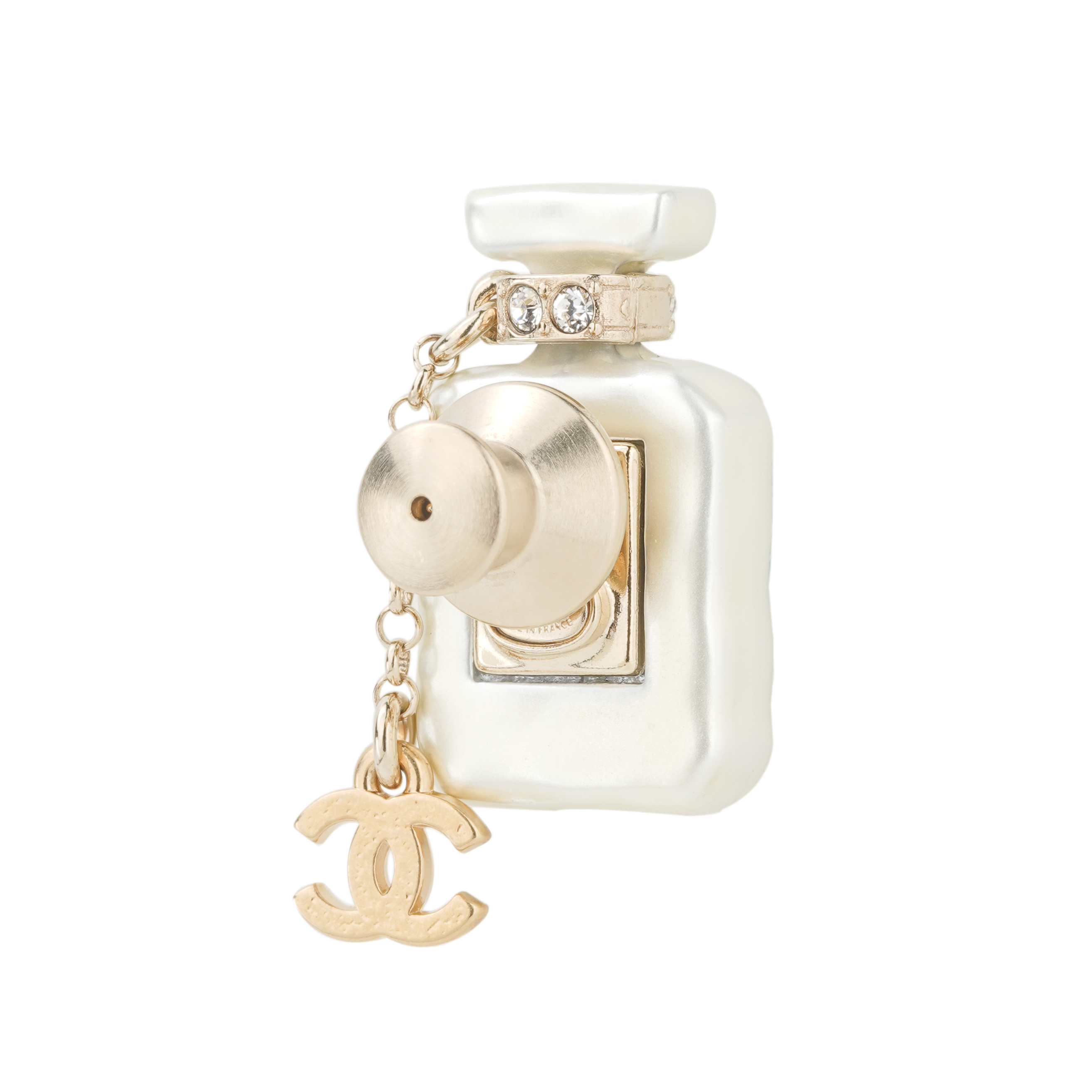 (Women) CHANEL No. 5 Perfume Bottle Gold Metal Rhinestone Brooch for Women. AB8478-B08262-NI490 圖 4