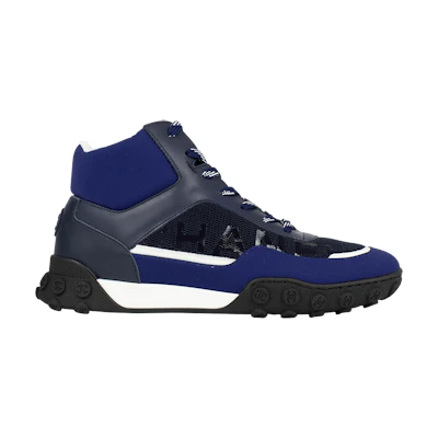 (W) Chanel Nylon Lace-Up High 'Black Blue'