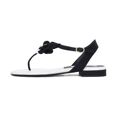 (W) Chanel Open Toe CMFT Slide 'Black'