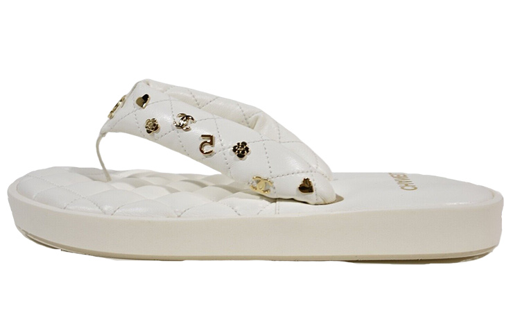 (Women) Chanel Open Toe Flat Sandal 'Beige' G39860-X01000-0S687