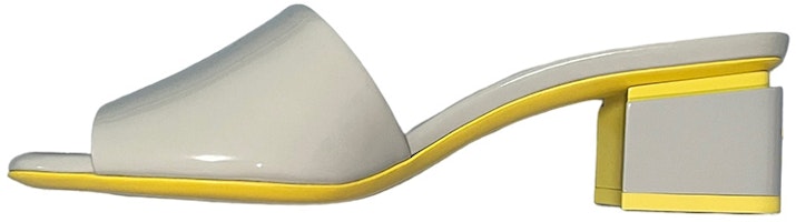 (Women) Chanel Open Toe Round Head Slides 'Grey Yellow' G38689-Y55660-K3722 (Women) Chanel Open Toe Round Head Slides 'Grey Yellow' G38689-Y55660-K3722