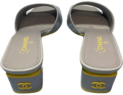 (Women) Chanel Open Toe Round Head Slides 'Grey Yellow' G38689-Y55660-K3722 Shop (Women) Chanel Open Toe Round Head Slides 'Grey Yellow' G38689-Y55660-K3722