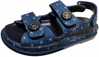 (Women) Chanel Open Toe Velcro 'Fashion Sandal Blue' G35927-X56947-0S943 (Women) Chanel Open Toe Velcro 'Fashion Sandal Blue' G35927-X56947-0S943