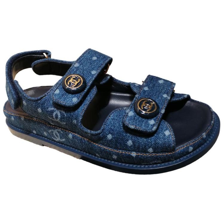 Order (W) 샤넬 오픈토 벨크로 '블루 패션 샌들' G35927-X56947-0S943