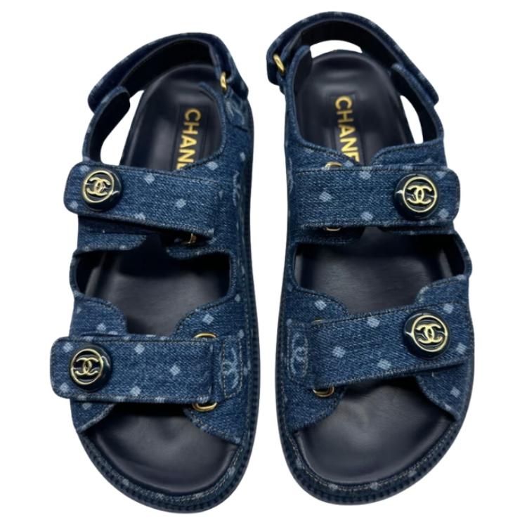 Lookbook (W) 샤넬 오픈토 벨크로 '블루 패션 샌들' G35927-X56947-0S943