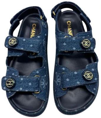 (W) 샤넬 오픈토 벨크로 '블루 패션 샌들' G35927-X56947-0S943 Lookbook (W) 샤넬 오픈토 벨크로 '블루 패션 샌들' G35927-X56947-0S943