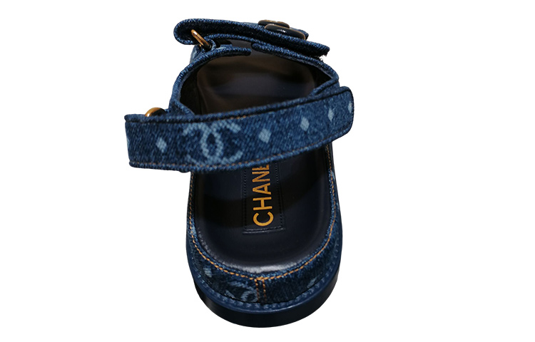 Shop (W) 샤넬 오픈토 벨크로 '블루 패션 샌들' G35927-X56947-0S943