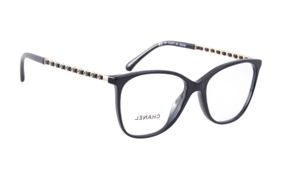 Shop (W) 香奈儿女士椭圆形黑色醋酸光学眼镜 CH3408