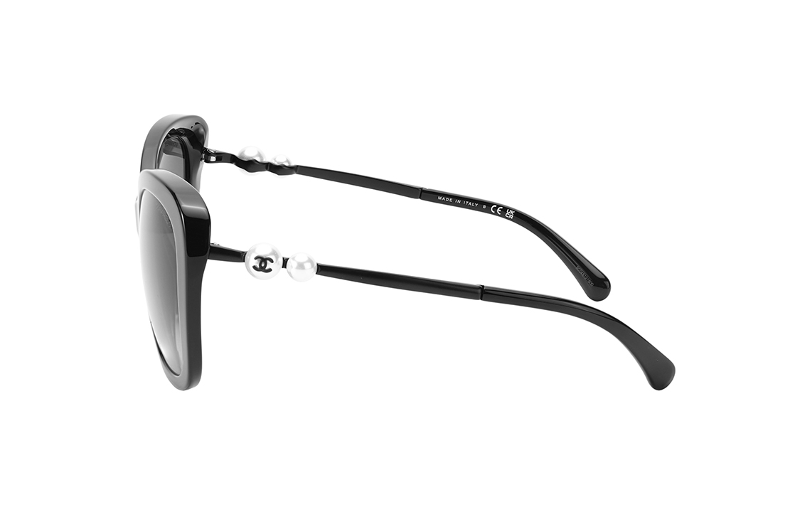 (Women) CHANEL Oval Sunglasses for Women - Black European Design with Pearl Temples. CH5339H-C501/S6 圖 4