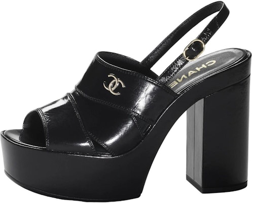 (Women) Chanel Patent Leather 'Sleek One-Strap' Sandals 10.5cm 'Black' G45016-B13070-94305 Buy (Women) Chanel Patent Leather 'Sleek One-Strap' Sandals 10.5cm 'Black' G45016-B13070-94305