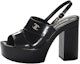 Buy (W) Sandal Chanel Kulit Patent 'Sleek One-Strap' 10.5cm 'Hitam' G45016-B13070-94305
