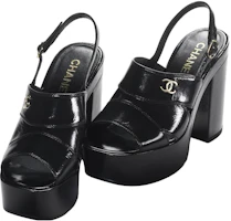 Lookbook (Women) Chanel Patent Leather 'Sleek One-Strap' Sandals 10.5cm 'Black' G45016-B13070-94305