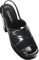 Shop (Women) Chanel Patent Leather 'Sleek One-Strap' Sandals 10.5cm 'Black' G45016-B13070-94305