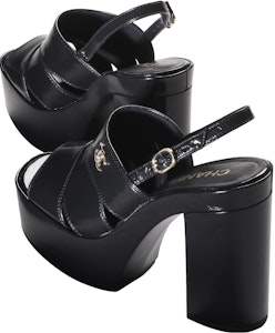 CHANEL 香奈兒 漆皮 百搭簡約 一字帶涼鞋 10.5公分 女款 黑色 Purchase CHANEL 香奈兒 漆皮 百搭簡約 一字帶涼鞋 10.5公分 女款 黑色