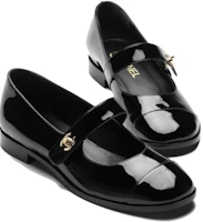 Shop (W) Chanel Sepatu Slip-On Kulit Hitam Mengkilap 'Casual Flat' G45280-B14453-94305
