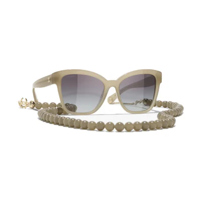 (Women) CHANEL Pearl Necklace Butterfly Sunglasses Asia Fit CH5487A 1719S6