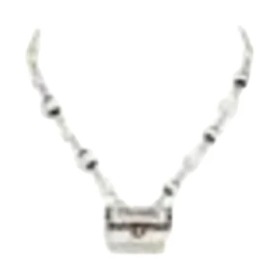 (Women) CHANEL Pearl Necklace with Multicolor Handbag Charm for Women. AB-24B-0053